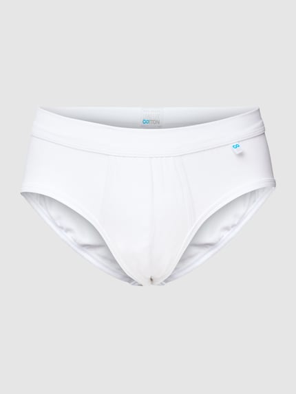 SCHIESSER Slip mit Teilungsnähten Modell 'Long Life Cotton Midi-Slip' Weiss 2