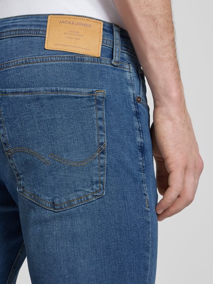 JACK & JONES Slim Fit Jeans mit Stretch-Anteil Modell 'GLENN' Jeansblau 3