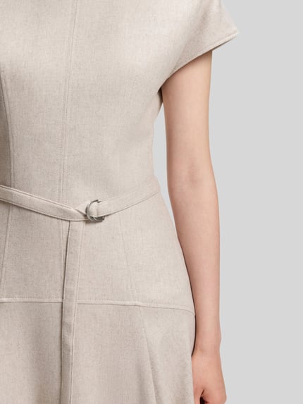 BOSS A-Linien Freizeitkleid aus Woll-Lyocell-Mix Modell 'Dopala' Sand 6
