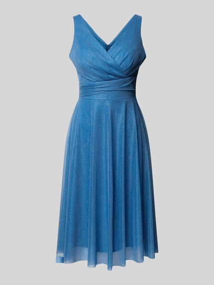 TROYDEN COLLECTION Cocktailkleid in Wickel-Optik Bleu 2