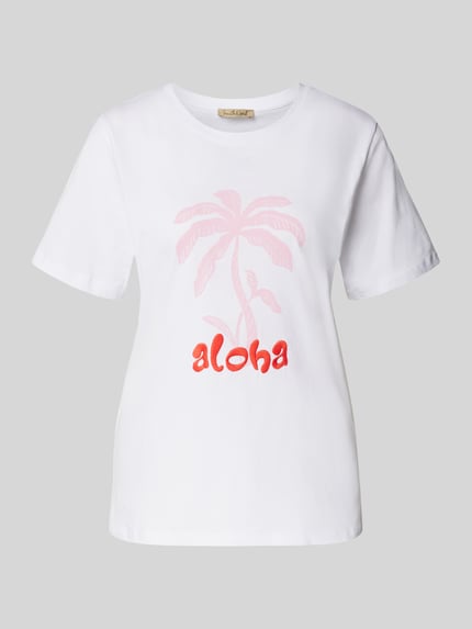 Smith and Soul T-Shirt mit Motiv-Stitching Weiss 2