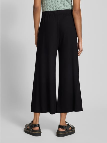 Marc O'Polo DENIM Wide leg stoffen broek met verkort model Zwart - 5