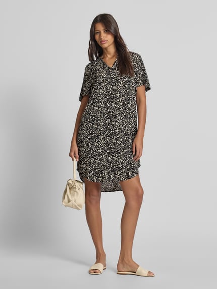 Tom Tailor Oversized Minikleid aus reiner Viskose Black 1