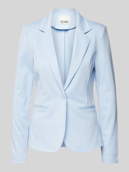 ICHI Slim fit blazer met paspelzakken, model 'KATE' Lichtblauw - 2