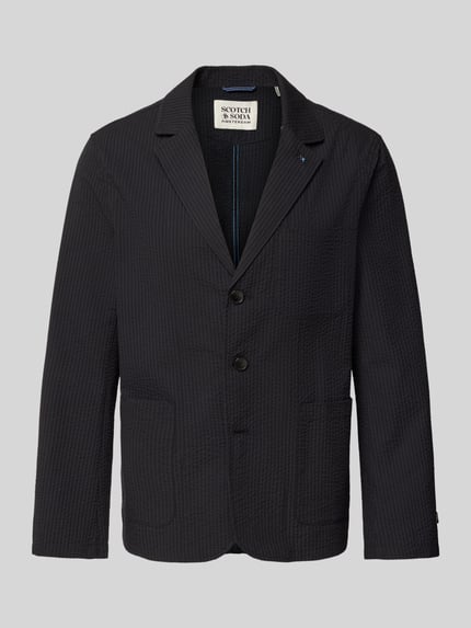 Scotch & Soda 3-knoops colbert met reverskraag Zwart - 2