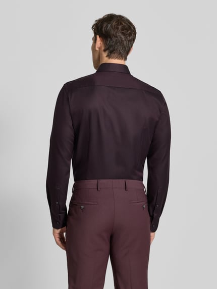 Jake*s Slim Fit Businesshemd aus Baumwolle mit Haifischkragen Pflaume 5
