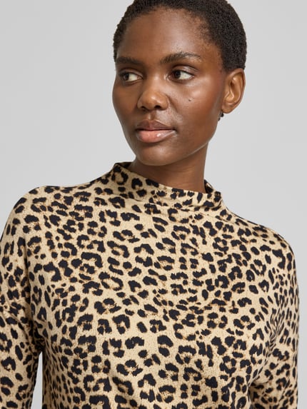 Christian Berg Woman 3/4-shirt met opstaande kraag Zand - 3