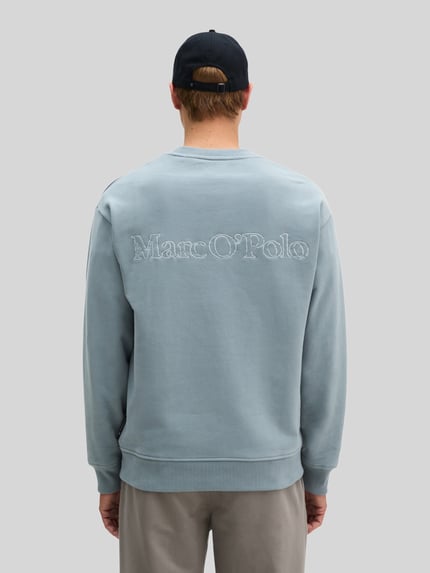 Marc O'Polo Relaxed Fit Sweatshirt aus reiner Baumwolle Rauchblau 5