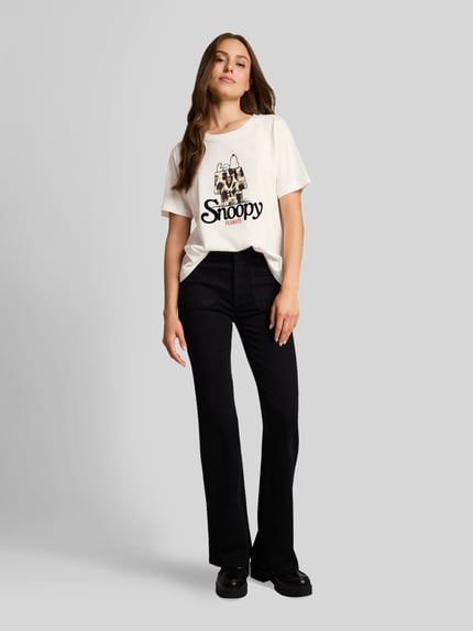 Tom Tailor Loose Fit T-Shirt aus reiner Baumwolle mit Peanuts-Print Offwhite 1