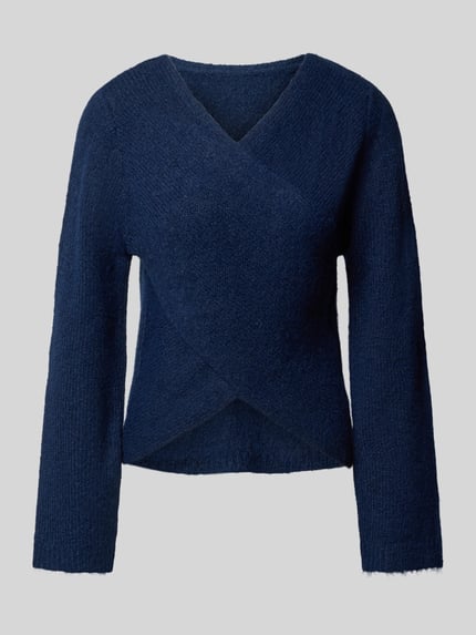 ONLY Pullover mit Wickeloptik Modell 'ONLMAGGIE' Marine Melange 1