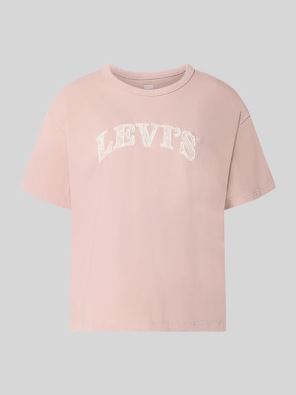 Produktfoto, lichtroze Regular Fit T-Shirt aus reiner Baumwolle Modell 'VINTAGE' van Levi's® 300, effen kleur, zachte textuur