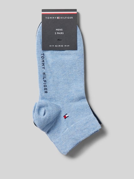 Tommy Hilfiger Sneaker-Socken aus Baumwoll-Mix im 2er-Pack Modell '2ER QUARTER' Bleu Melange 3