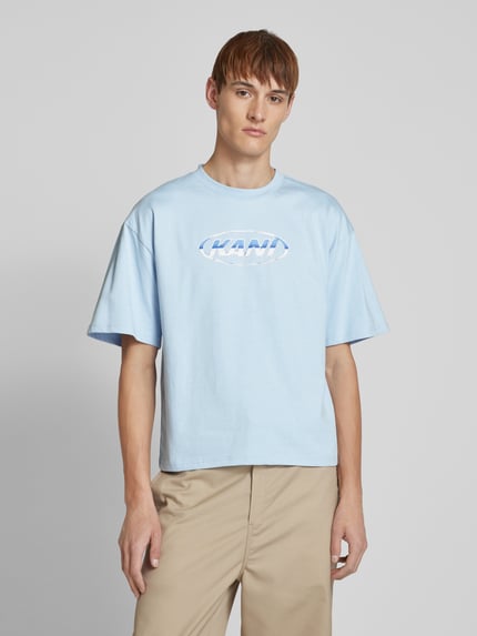 Karl Kani T-Shirt mit Label-Print Hellblau 4
