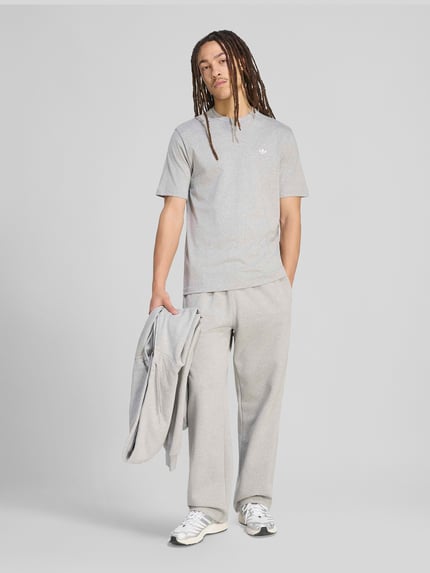adidas Originals Loose Fit Sweathose aus Baumwoll-Mix Mittelgrau Melange 1