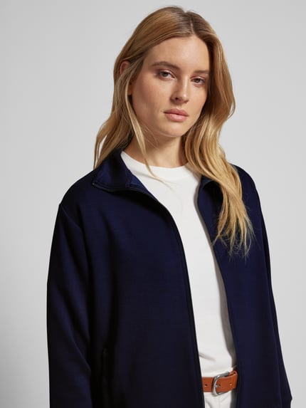 Christian Berg Woman Sweatjack met opstaande kraag Donkerblauw - 3