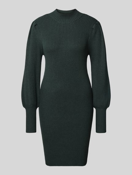 ONLY Comfort Fit Strickkleid aus Viskose-Mix Modell 'KATIA' Dunkelgruen 2
