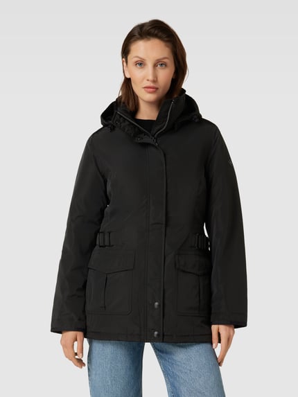 Wellensteyn Shaped Fit Parka mit Label-Applikation Modell 'ARUBA' Black 4