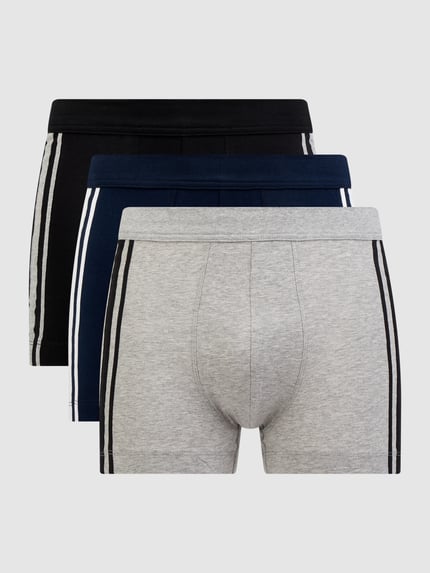 SCHIESSER Trunks met stretch in set van 3 Marineblauw - 1