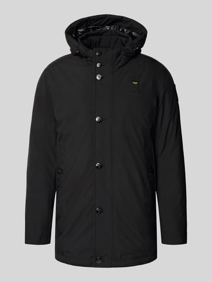 Blauer USA Daunenjacke mit Kapuze Modell 'CHESTER' Black 2
