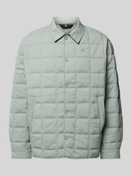 Calvin Klein Jeans Gewatteerd jack met drukknoopsluiting Steengrijs - 2