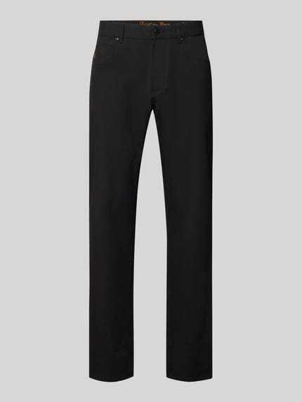 Produktfoto, Comfort Fit Hose mit Eingrifftaschen von Christian Berg Men, czarny materiał z domieszką wiskozy, krój comfort fit, tylne i boczne kieszenie, szerokość w rozmiarze 32/32: 41 cm, długość nogawki wewnętrznej: 78 cm