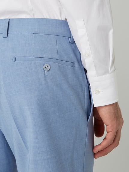 HECHTER PARIS Modern fit pantalon met scheerwol Lichtblauw - 3
