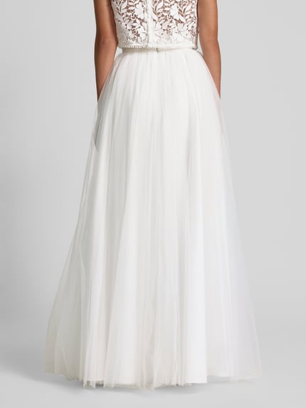 LUXUAR FASHION Brautrock aus Mesh Offwhite 5