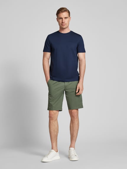 JOOP! COLLECTION T-Shirt mit geripptem Rundhalsausschnitt Modell 'Cosmo' Dunkelblau 1
