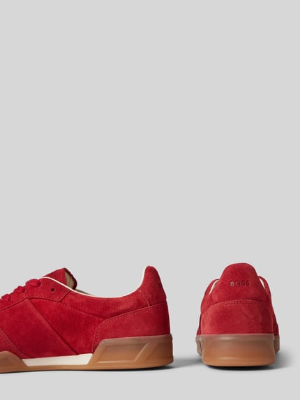 BOSS Sneakers van leer, model 'Brenta' Rood - 2