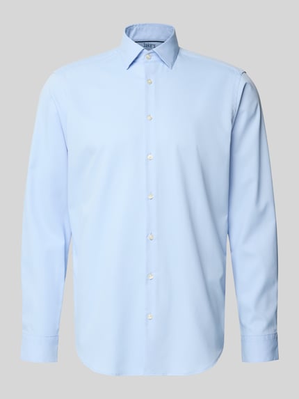 Jake*s Regular Fit Business-Hemd mit Knopfleiste Bleu 2