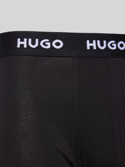 HUGO Obcisłe bokserki z detalami z logo w zestawie 3 szt. Czarny 2