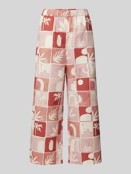 Jake*s Studio Woman Wide Leg Stoffhose mit verkürztem Schnitt Koralle 2