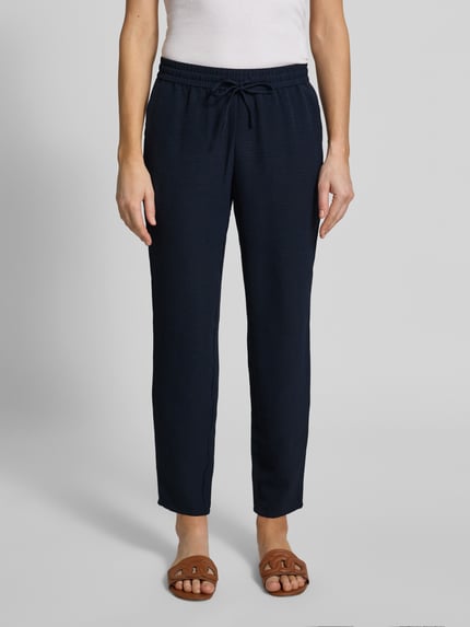 Christian Berg Woman Jogpants met elastische band en steekzakken Donkerblauw - 4