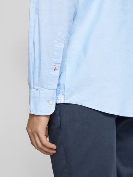 Christian Berg Men Regular Fit Freizeithemd aus reiner Baumwolle Bleu 3
