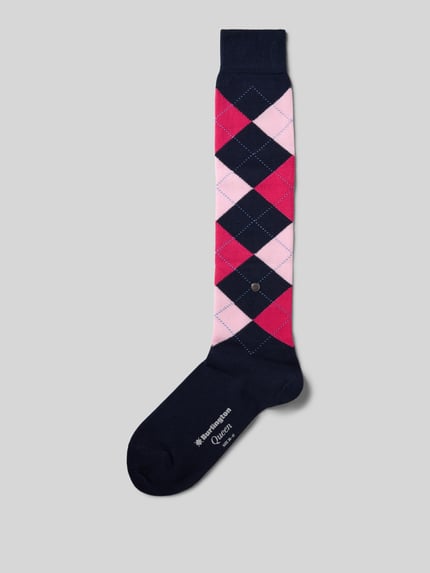 Burlington Kniekousen met ribboord Blauw - 1
