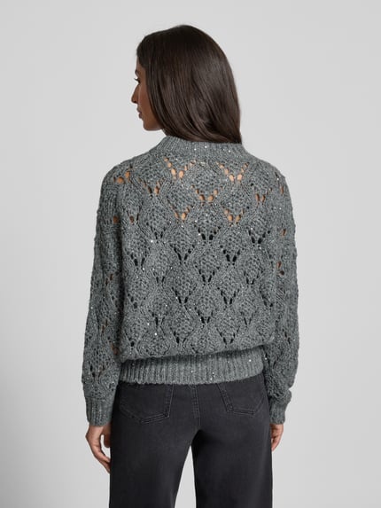 Rich & Royal Strickpullover mit Woll-Alpaka-Anteil Dunkelgrau 5