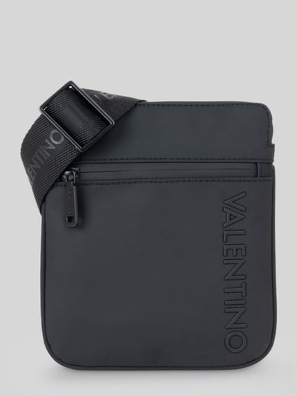 Valentino Bags Schoudertas met label in reliëf model 'AXEL' Zwart - 1