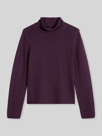 Marc O'Polo Regular Fit Rollkragenpullover aus reiner Baumwolle Pflaume 2