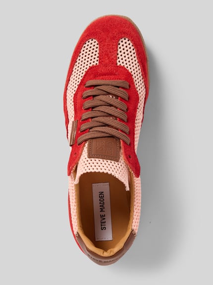 Steve Madden Sneaker aus Leder mit Schnürung Modell 'Estella' Rot 3