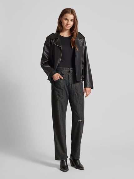 MAC Straight fit jeans in used-look Blauw - 1