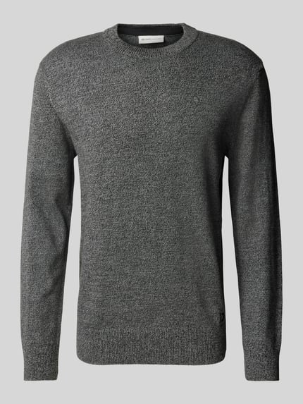 Tom Tailor Denim Regular Fit Strickpullover aus Baumwolle Anthrazit 2