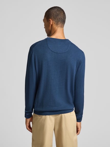 Tom Tailor Regular Fit Pullover aus reiner Baumwolle Blau 5
