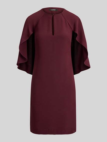 Lauren Ralph Lauren Etui cocktailjurk met cape-mouwen Bordeaux - 2