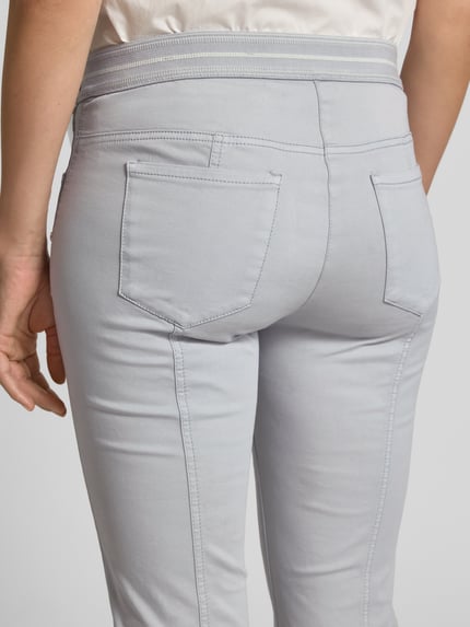 Luisa Cerano Slim Fit Jeans im 5-Pocket-Design Silber 3
