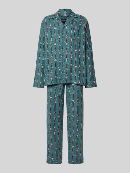 Jockey Pyjama mit Knopfleiste Lind 1