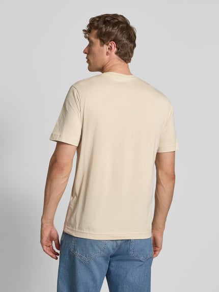 Tom Tailor Regular Fit T-Shirt aus reiner Baumwolle Sand 5
