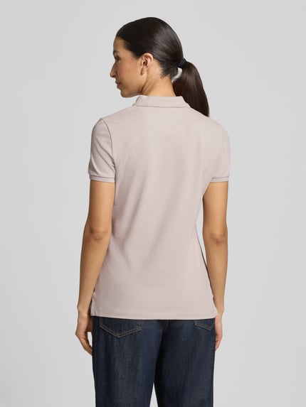 Christian Berg Woman Koszulka polo o kroju slim fit z listwą guzikową Ziemisty brązowy 5