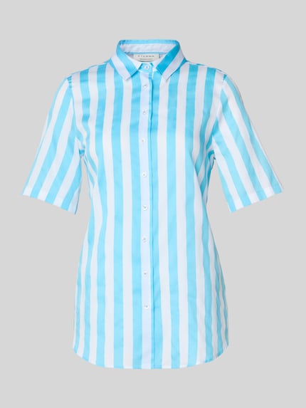 ETERNA Regular Fit Bluse mit 1/2-Arm Aqua 2