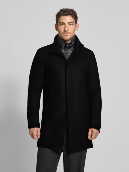 Matinique Mantel mit Stehkragen Modell 'Harvey' Black 4