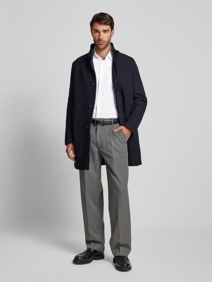 Jake*s Koszula biznesowa o kroju slim fit z kołnierzykiem typu kent Biały 1